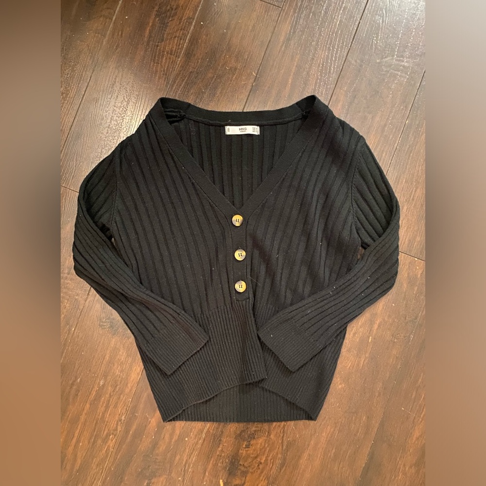 Mango button 3/4 Sleeve cardigan M